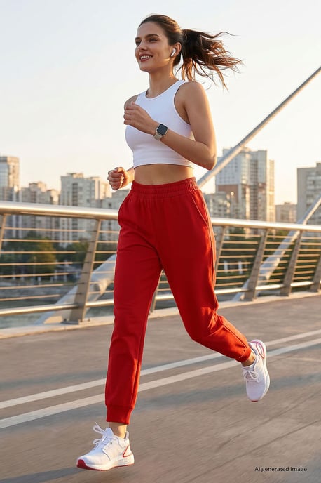 Dames Katoenen Mix Sweatpants - Image 1