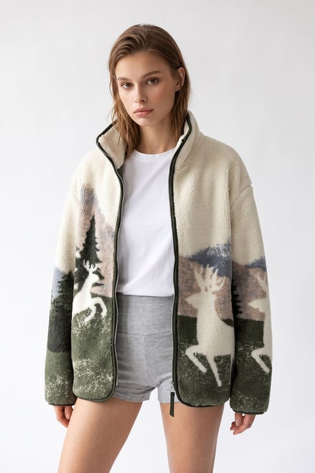 Women's Cotton-Blend Sweatshirt - Image 1