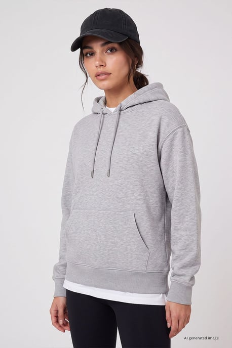 Women's Cotton-Blend Sweatshirt - Image 1