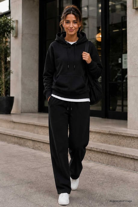 Women's Cotton-Blend Sweatshirt - Image 1