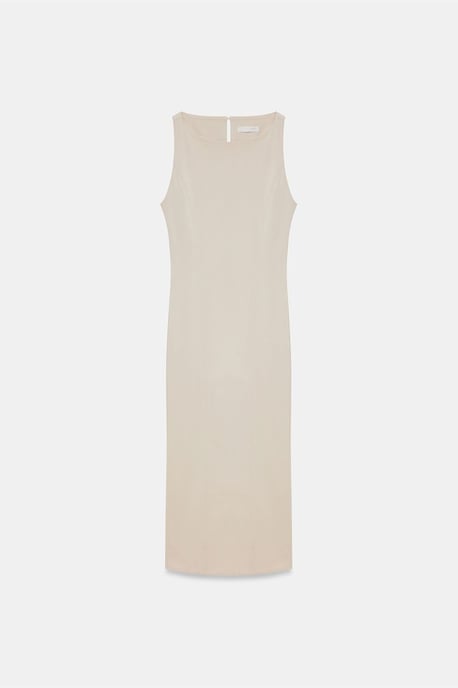 Sleeveless Midi Bodycon Dress With Slit - Image 5