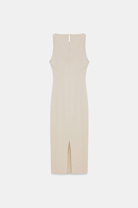 Sleeveless Midi Bodycon Dress With Slit - Image 6