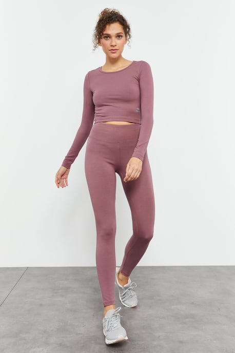 Slim-Fit Long Sleeve Crop Top - Image 2