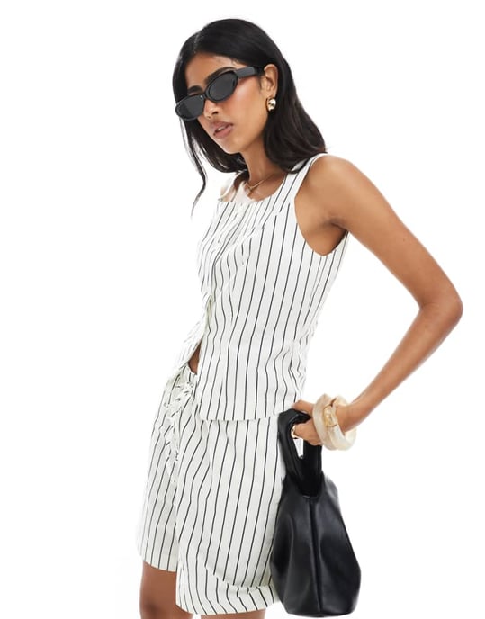 Miss Selfridge linvästset i neutral rand - Image 1