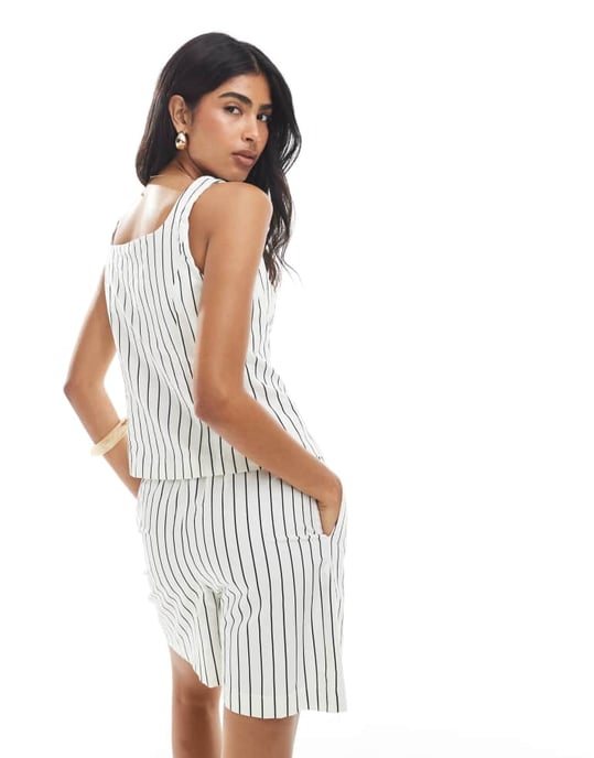 Miss Selfridge linvästset i neutral rand - Image 4