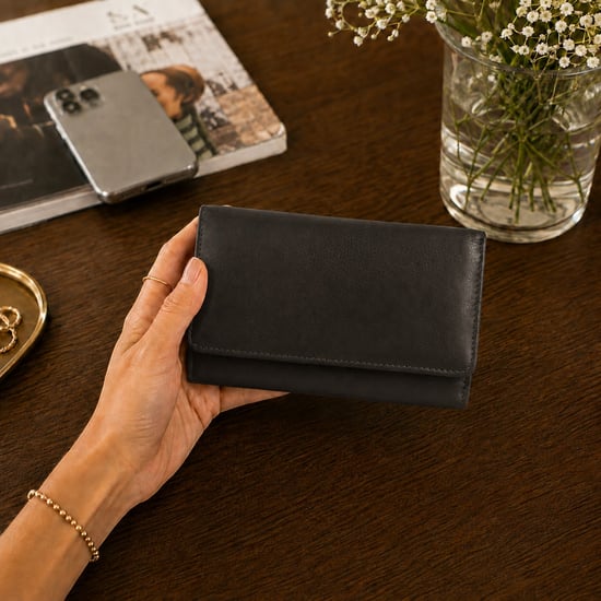 Women’s Genuine Leather RFID Purse Wallet in Brown - Image 2