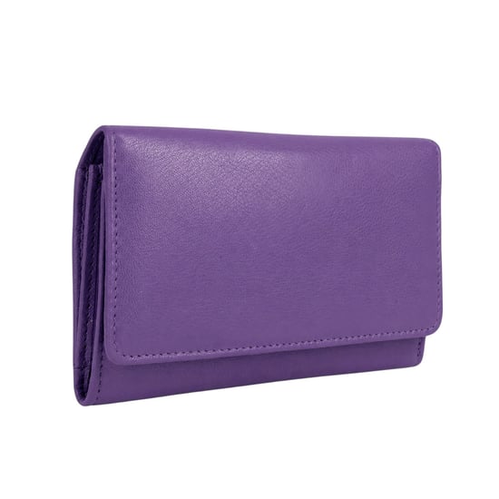 Women’s Genuine Leather RFID Purse Wallet in Purple - Image 1