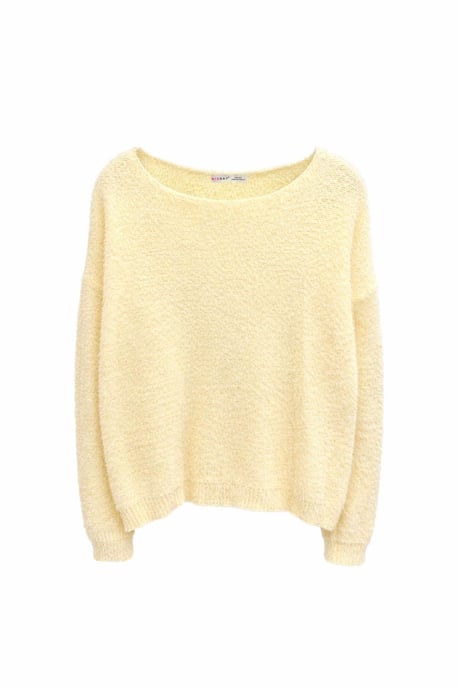 Asymmetrical Collar Knit Sweater - Image 1