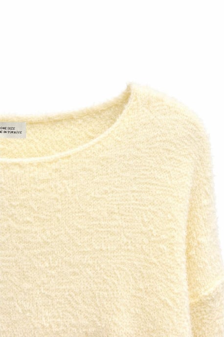 Asymmetrical Collar Knit Sweater - Image 2