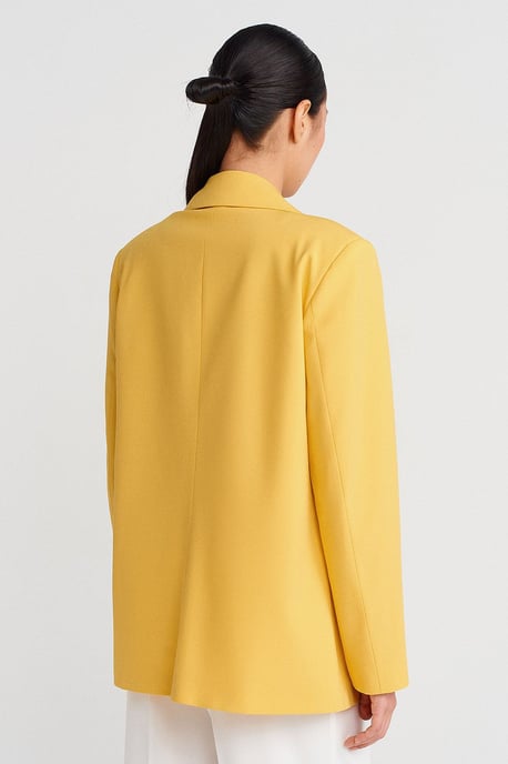 Oversized Long Crepe Blazer Jacket - Image 2