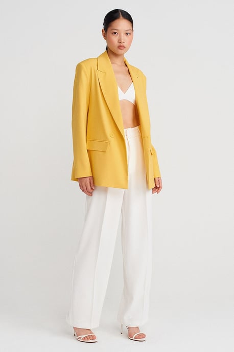 Oversized Long Crepe Blazer Jacket - Image 3