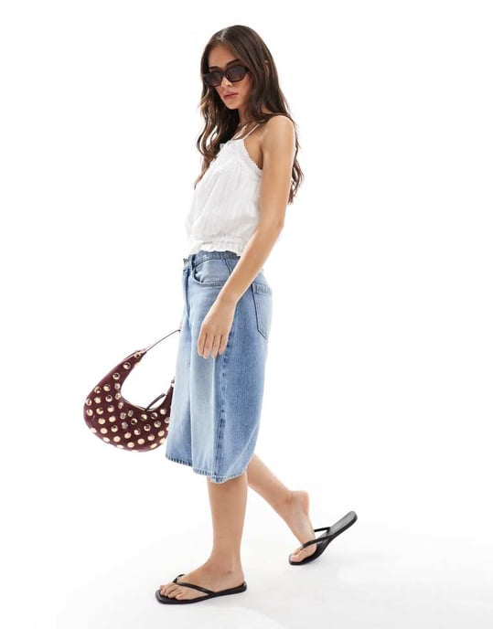 Pieces ärmlös boho topp i vitt - Image 4
