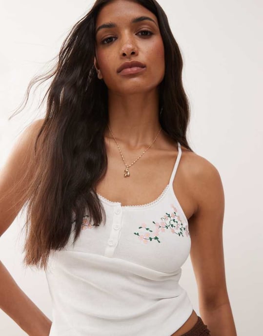 Miss Selfridge broderad linne topp - Image 4