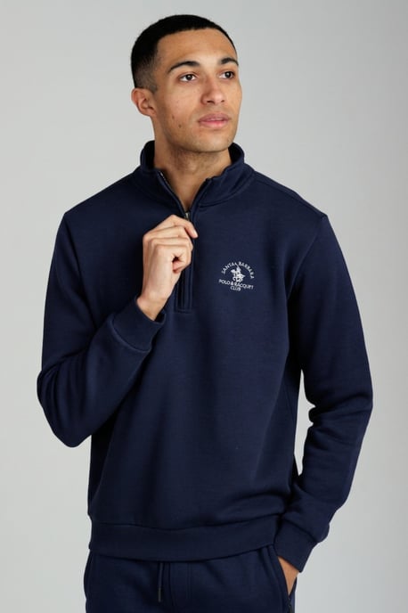 Navy 2 Pack Cotton Rich 1/4 Zip Sweatshirt & Joggers - Image 2