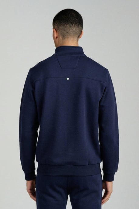 Navy 2 Pack Cotton Rich 1/4 Zip Sweatshirt & Joggers - Image 4