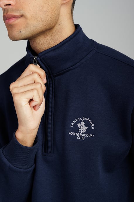 Navy 2 Pack Cotton Rich 1/4 Zip Sweatshirt & Joggers - Image 5