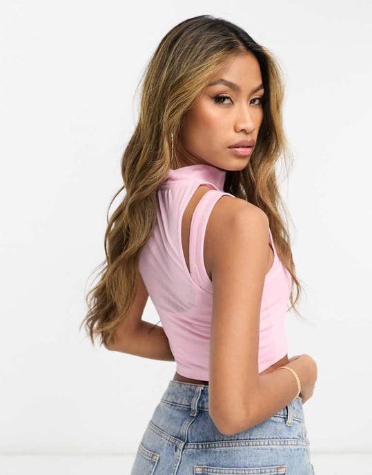 ellesse mesh lager väst i rosa - Image 2