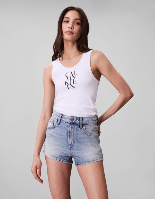 Calvin Klein Jeans denimshorts i ljus tvätt - Image 2