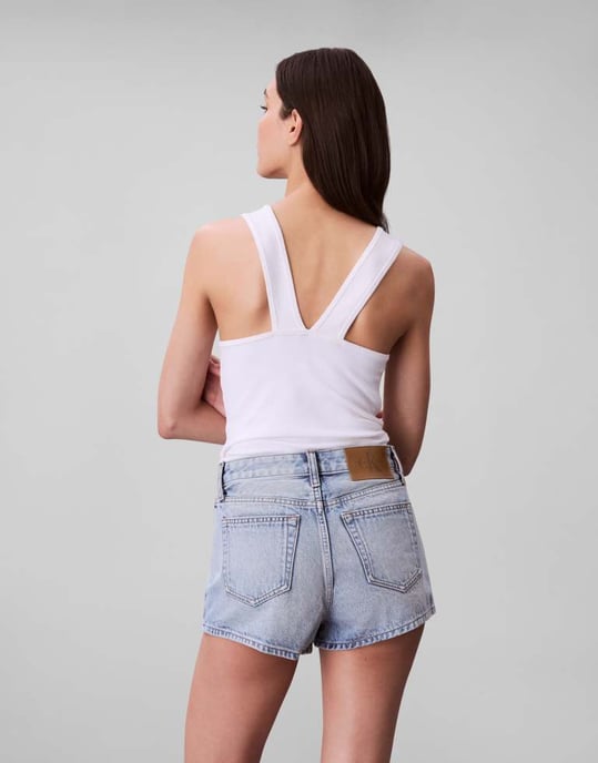 Calvin Klein Jeans denimshorts i ljus tvätt - Image 3