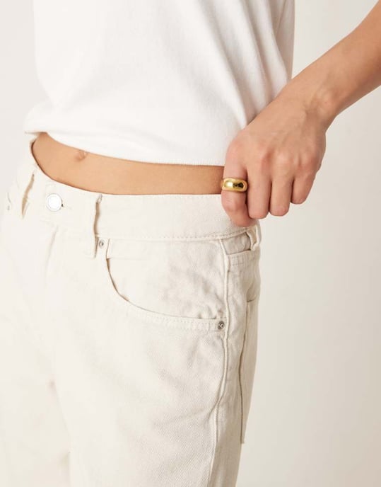 Gina Tricot denimbermudashorts i ecru - Image 2