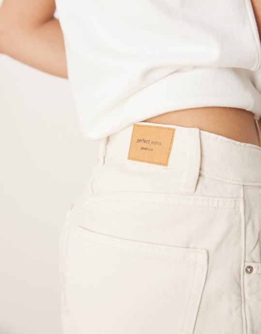Gina Tricot denimbermudashorts i ecru - Image 4