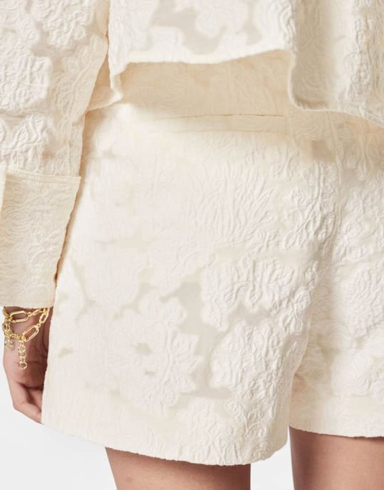 & Other Stories koord spets-jacquardshorts i off white - Image 2