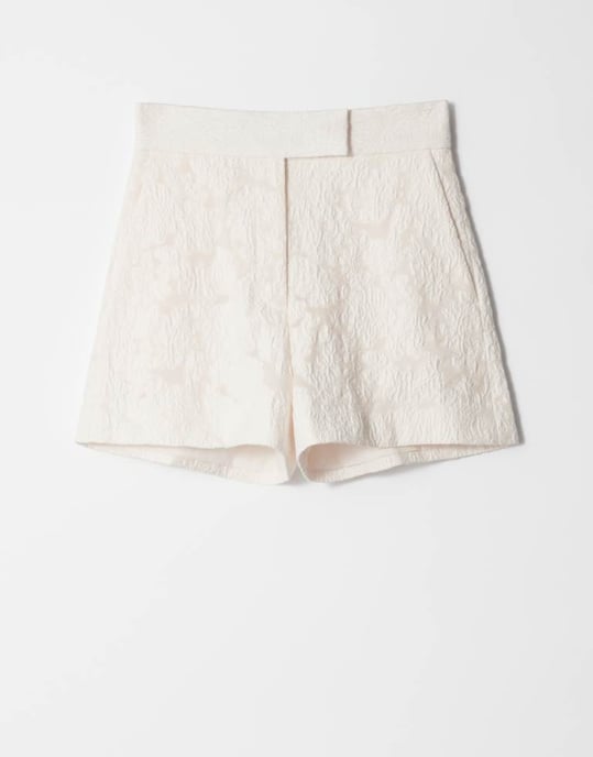 & Other Stories koord spets-jacquardshorts i off white - Image 4