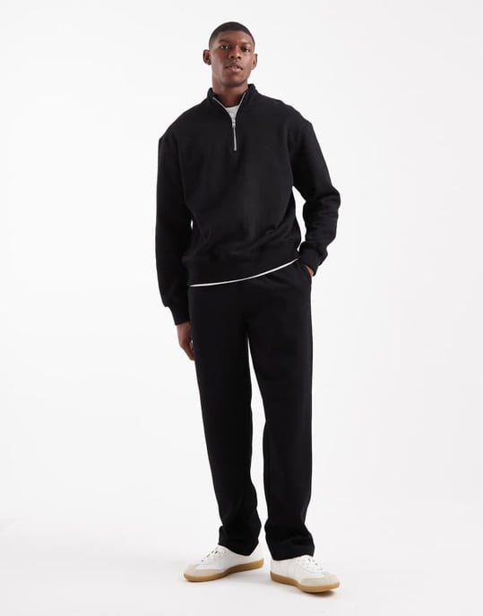 ASOS DESIGN essentials rak ben jogger i svart - Image 2