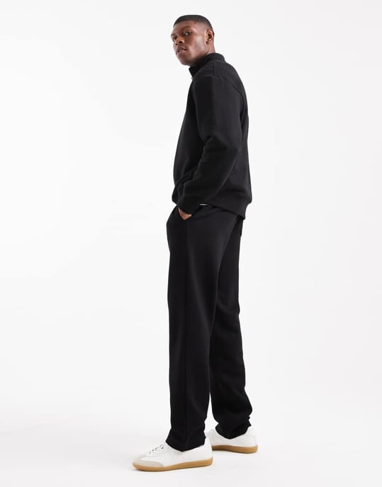 ASOS DESIGN essentials rak ben jogger i svart - Image 3