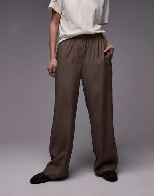 Topshop bobbi boxer jogger i choklad - Image 3