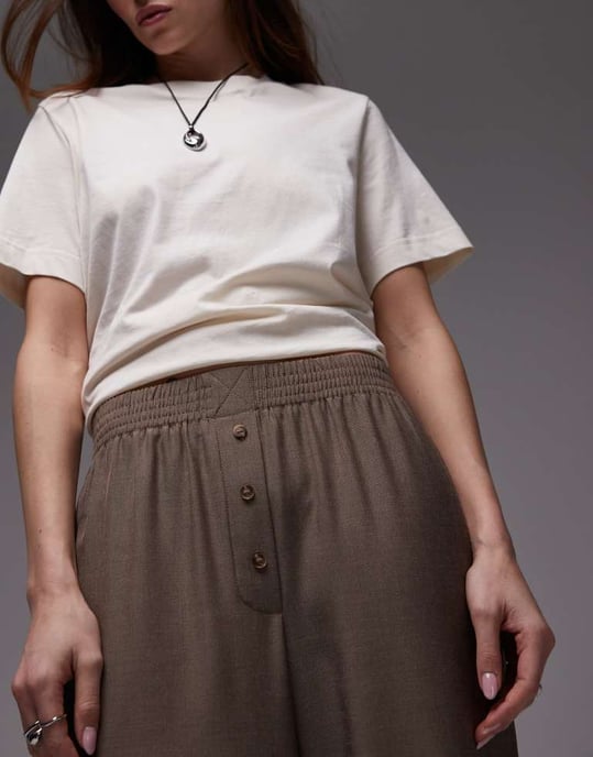 Topshop bobbi boxer jogger i choklad - Image 4