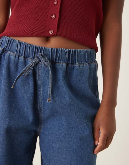 ASOS DESIGN denim vida joggerjeans i mid blue - Image 3