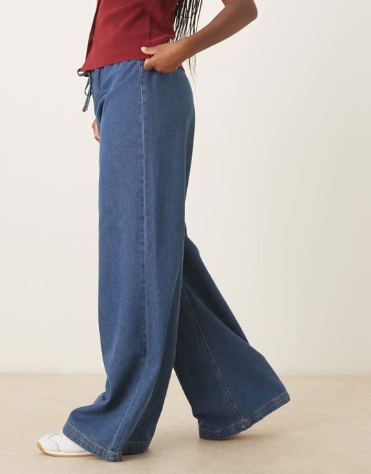 ASOS DESIGN denim vida joggerjeans i mid blue - Image 4