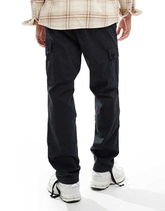 HUGO Red garlo cargo trousers in black - Image 2