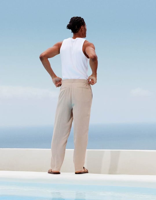 ASOS DESIGN överdimensionerade snäva lätta kostymbyxor i stenbeige - Image 2