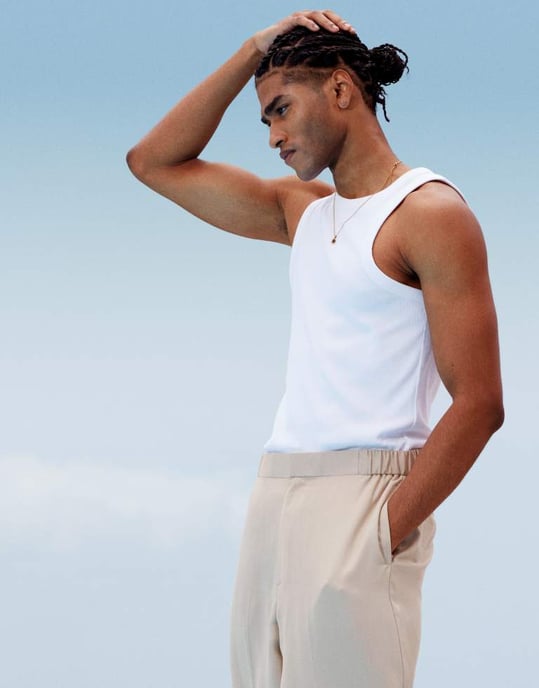 ASOS DESIGN överdimensionerade snäva lätta kostymbyxor i stenbeige - Image 3