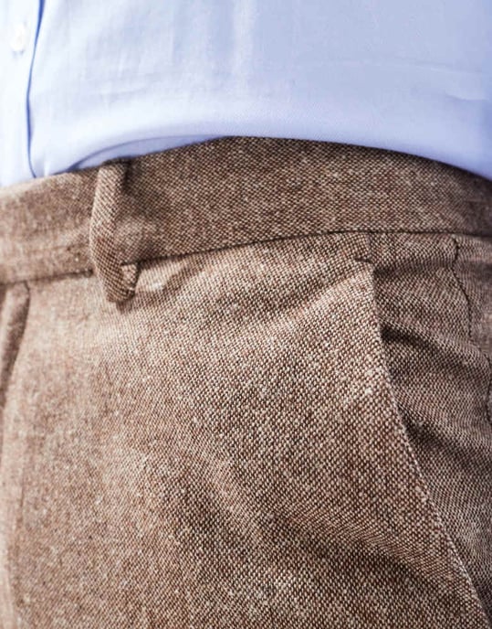 ASOS DESIGN smala ullblandning kostymbyxor i beige - Image 4