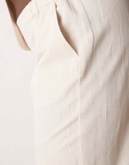 ASOS DESIGN Curve skräddarsydda raka byxor i stenbeige - Image 2