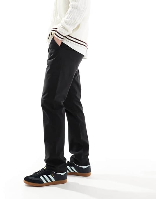 Farah elm slim fit twill chinos i svart - Image 1