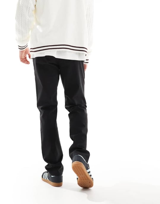 Farah elm slim fit twill chinos i svart - Image 2