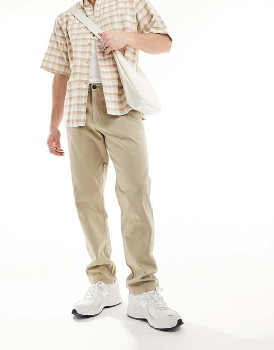 Jack & Jones chino in loose fit beige - Image 1