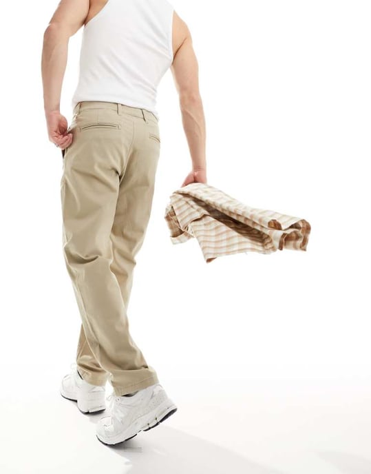 Jack & Jones chino in loose fit beige - Image 4