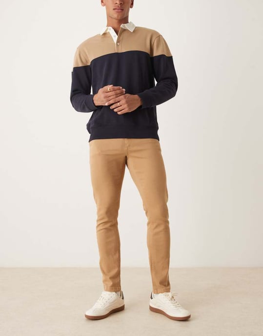 ASOS DESIGN smala chinos i beige - Image 2