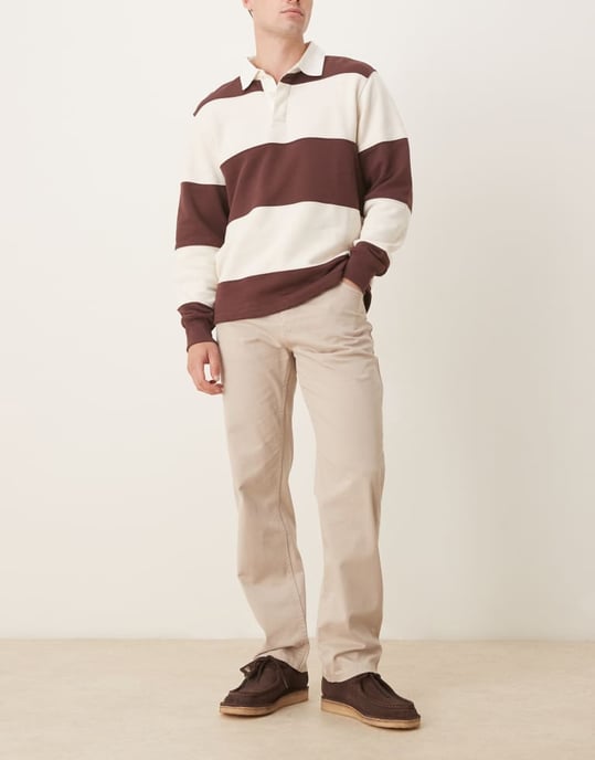 ASOS DESIGN rak passform chinos i stålbeige - Image 2