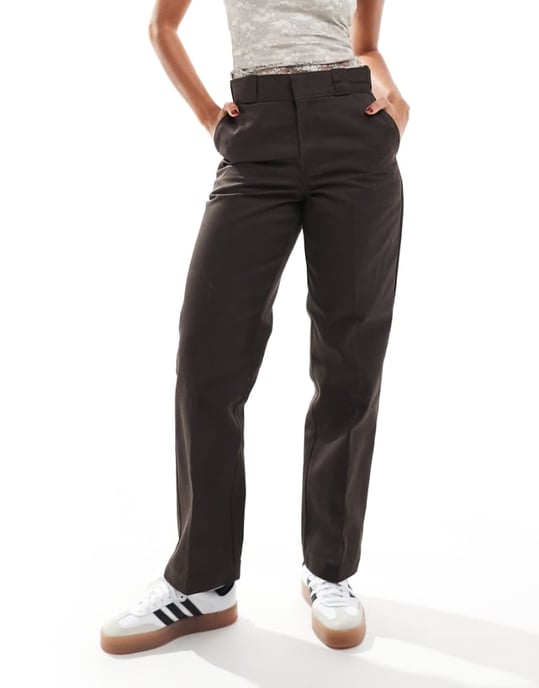 Dickies 874 rakpassande arbetsbyxor chinos i brun - Image 1