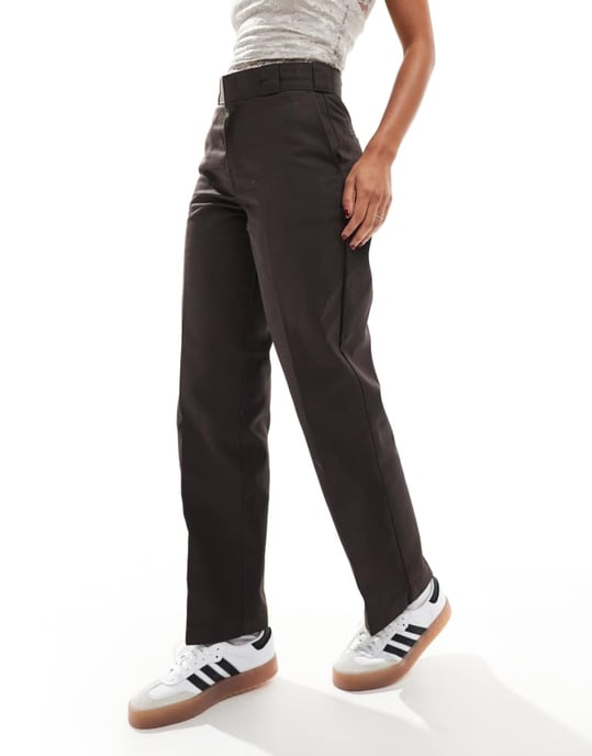 Dickies 874 rakpassande arbetsbyxor chinos i brun - Image 4