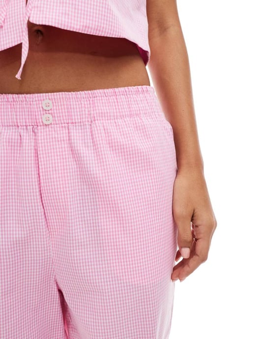Bara vida byxor med boxerdetalj i rosa rutigt - Image 2