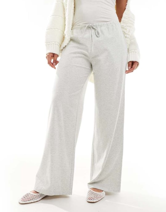 Hollister låga stickade baggy fritidsbyxor i grått - Image 4