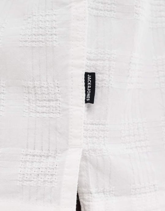 Jack & Jones strukturerad skjorta i vitt - Image 3