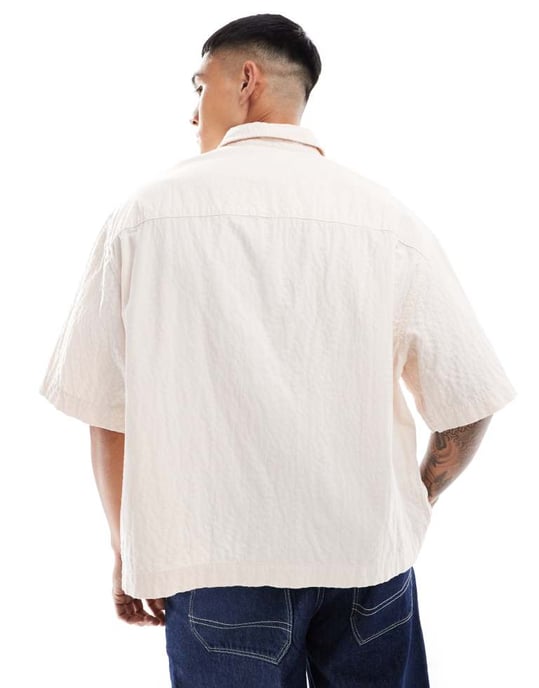 ASOS DESIGN boxy oversized skjorta i dammig rosa - Image 2